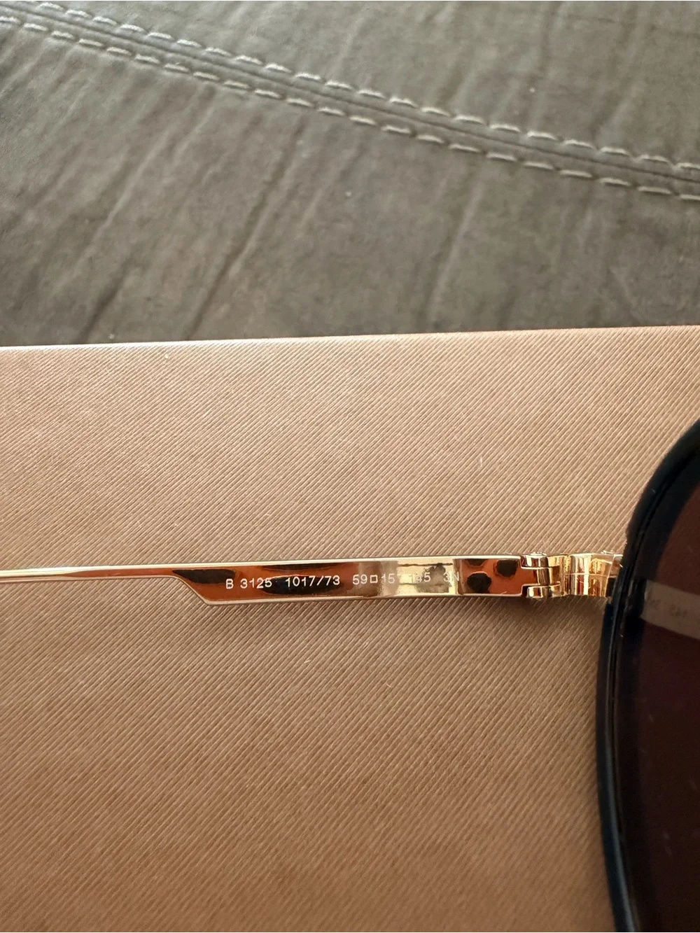 Burberry Men's Aviator Sunglasses in Brown and Gold-Tone